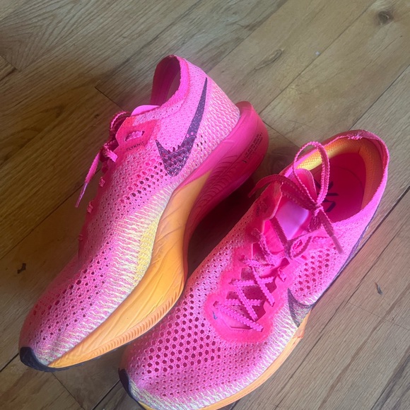 Nike Zoomx Vaporfly Next% 3 Women's Laser Orange Hyper Pink Carbon Running Shoes - Picture 4 of 11
